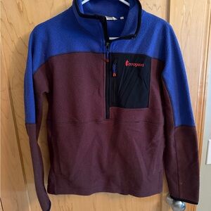 Cotopaxi Blue and Brown Fleece Pullover